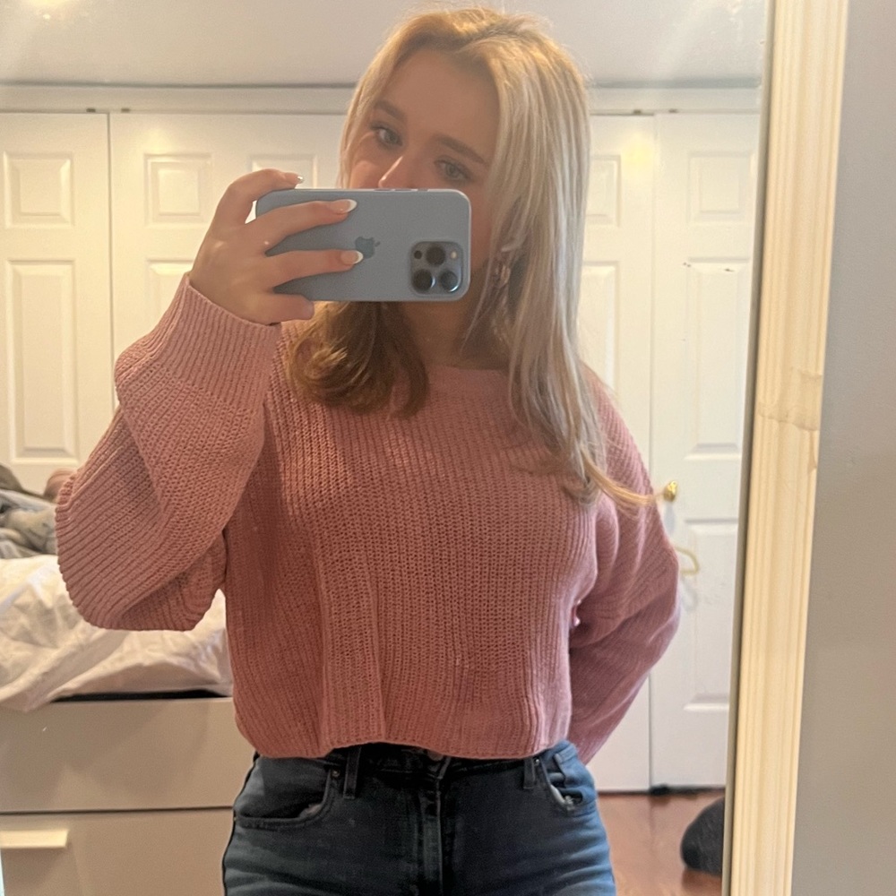 Pink sweater!